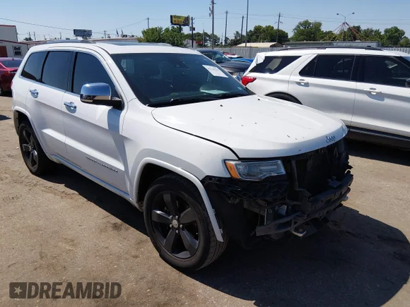 ✅ 2015 Jeep Grand Cherokee Overland • VIN: 1C4RJECG4FC906363 • Lot: 45110279. Wystawiony na IAAI z przebiegiem 103 749 mil. Bezpłatny archiwum sprzedaży aukcyjnych z USA i szczegółowy raport historii pojazdu na DreamBid. Zdjęcie 1.