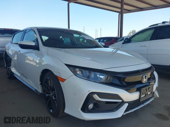 ✅ 2020 Honda Civic Sport • VIN: SHHFK7H44LU419154 • Lot: 45306509. Listed on IAAI with 106,585 mi. Free auction sales archive from the USA and detailed vehicle history report at DreamBid. Image 1.