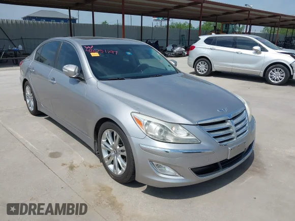 ✅ 2013 Hyundai Genesis 3.8L • VIN: KMHGC4DD7DU223902 • Lot: 42051197. Listed on IAAI with 123,693 mi. Free auction sales archive from the USA and detailed vehicle history report at DreamBid. Image 1.