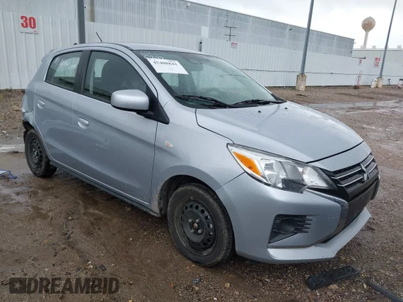 ✅ 2024 Mitsubishi Mirage ES • VIN: ML32AUHJ0RH026741 • Lot: 45408841. Listed on IAAI with 31,721 mi. Free auction sales archive from the USA and detailed vehicle history report at DreamBid. Image 1.
