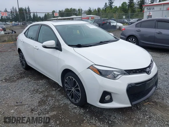 ✅ 2015 Toyota Corolla S Plus • VIN: 5YFBURHE8FP340478 • Lot: 45503742. Listed on IAAI with 100,347 mi. Free auction sales archive from the USA and detailed vehicle history report at DreamBid. Image 1.