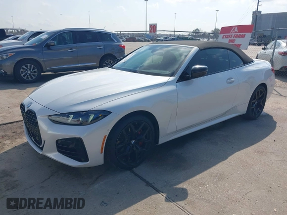 ✅ 2026 BMW 4 Series 430i • VIN: WBA33DB01TCW45698 • Lot: 44325482. Wystawiony na IAAI z przebiegiem 803 mil. Bezpłatny archiwum sprzedaży aukcyjnych z USA i szczegółowy raport historii pojazdu na DreamBid. Zdjęcie 2.