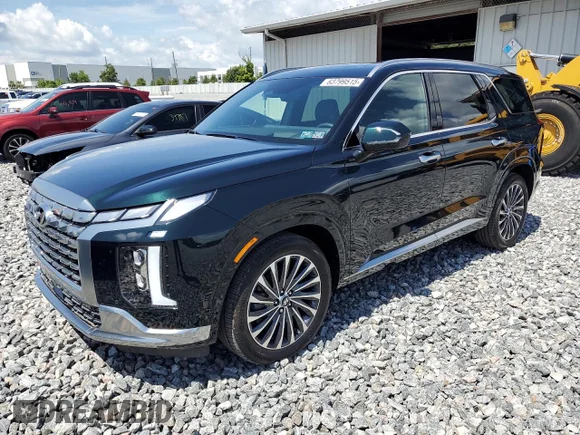 ✅ 2025 Hyundai Palisade Calligraphy • VIN: KM8R7DGE9SU855377 • Lot: 63799515. Wystawiony na Copart z przebiegiem 406 mil. Bezpłatny archiwum sprzedaży aukcyjnych z USA i szczegółowy raport historii pojazdu na DreamBid. Zdjęcie 1.