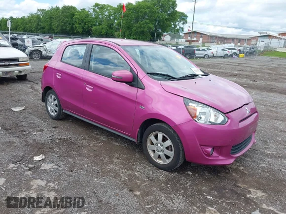 ✅ 2015 Mitsubishi Mirage ES • VIN: ML32A4HJ4FH008576 • Lot: 42253928. Listed on IAAI with 49,666 mi. Free auction sales archive from the USA and detailed vehicle history report at DreamBid. Image 1.