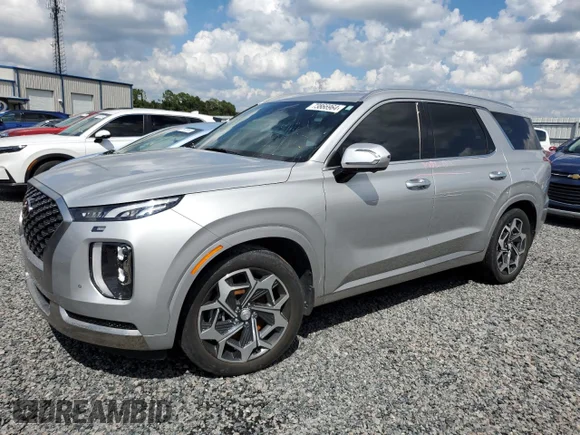 ✅ 2022 Hyundai Palisade Calligraphy • VIN: KM8R74HE8NU410891 • Lot: 73866964. Wystawiony na Copart z przebiegiem Nie podano. Bezpłatny archiwum sprzedaży aukcyjnych z USA i szczegółowy raport historii pojazdu na DreamBid. Zdjęcie 1.