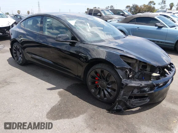 ✅ 2023 Tesla Model 3 Performance • VIN: 5YJ3E1EC6PF616031 • Лот: 45210090. Опубликован ранее на IAAI с пробегом 18 285 миль. Бесплатный доступ к архиву аукционных продаж из США и подробный отчёт об истории автомобиля на DreamBid. Изображение 1.