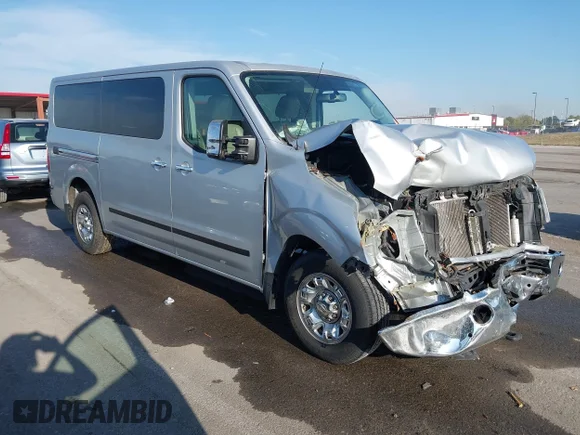✅ 2018 Nissan NV 3500 HD SL • VIN: 5BZAF0AA0JN850936 • Lot: 43130579. Listed on IAAI with 50,770 mi. Free auction sales archive from the USA and detailed vehicle history report at DreamBid. Image 1.