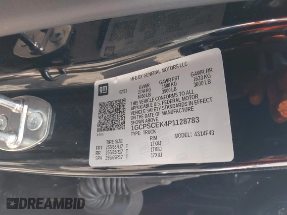 ✅ 2023 Chevrolet Colorado 2WD LT • VIN: 1GCPSCEK4P1128783 • Lot: 42408114. Wystawiony na IAAI z przebiegiem 52 471 mil. Bezpłatny archiwum sprzedaży aukcyjnych z USA i szczegółowy raport historii pojazdu na DreamBid. Zdjęcie 9.