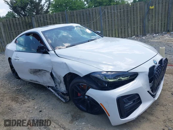 ✅ 2023 BMW 4 Series 430i xDrive • VIN: WBA73AP06PCM13452 • Лот: 42546869. Опубліковано раніше на IAAI з пробігом 42 625 миль. Безкоштовний доступ до архіву аукціонних продажів зі США та докладний звіт про історію автомобіля на DreamBid. Зображення 1.