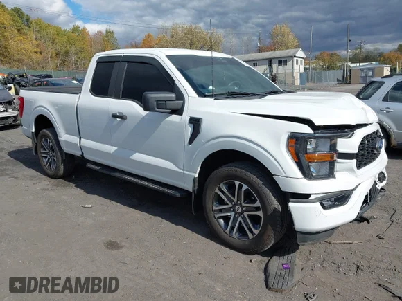 ✅ 2023 Ford F-150 XL • VIN: 1FTFX1E55PFA76059 • Lot: 43511026. Listed on IAAI with 8,545 mi. Free auction sales archive from the USA and detailed vehicle history report at DreamBid. Image 1.