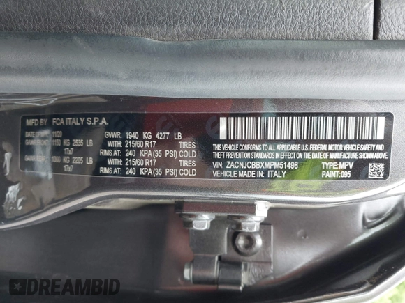 ✅ 2021 Jeep Renegade Islander • VIN: ZACNJCBBXMPM51498 • Lot: 44937711. Wystawiony na IAAI z przebiegiem 75 803 mil. Bezpłatny archiwum sprzedaży aukcyjnych z USA i szczegółowy raport historii pojazdu na DreamBid. Zdjęcie 9.