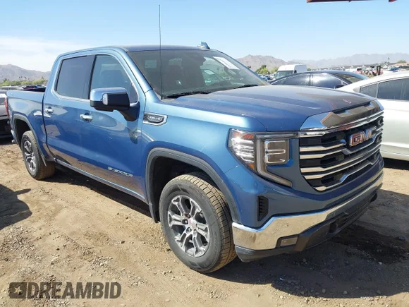 ✅ 2024 GMC Sierra 1500 SLT • VIN: 1GTUUDED6RZ150308 • Лот: 45164492. Опубликован ранее на IAAI с пробегом 55 820 миль. Бесплатный доступ к архиву аукционных продаж из США и подробный отчёт об истории автомобиля на DreamBid. Изображение 1.