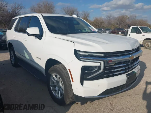 ✅ 2025 Chevrolet Tahoe LT • VIN: 1GNS5NRD5SR206059 • Лот: 44008460. Опубліковано раніше на IAAI з пробігом 32 283 миль. Безкоштовний доступ до архіву аукціонних продажів зі США та докладний звіт про історію автомобіля на DreamBid. Зображення 1.