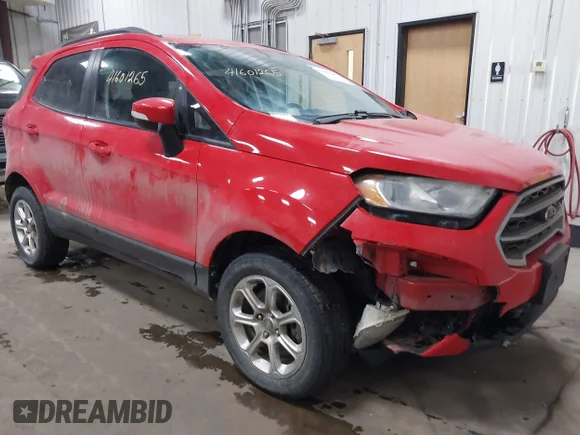 ✅ 2019 Ford EcoSport SE • VIN: MAJ6S3GL2KC290237 • Lot: 41601265. Wystawiony na IAAI z przebiegiem 108 754 mil. Bezpłatny archiwum sprzedaży aukcyjnych z USA i szczegółowy raport historii pojazdu na DreamBid. Zdjęcie 1.