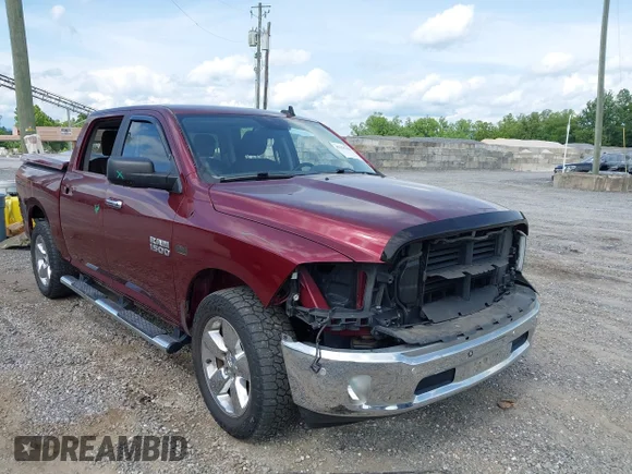 ✅ 2017 Ram 1500 Big Horn • VIN: 3C6RR7LT8HG688405 • Lot: 45256788. Listed on IAAI with 100,247 mi. Free auction sales archive from the USA and detailed vehicle history report at DreamBid. Image 1.