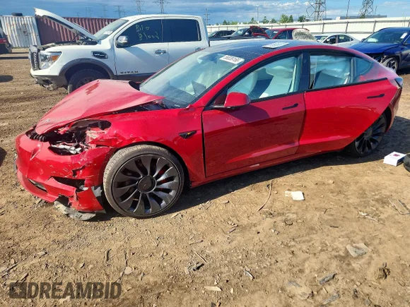 ✅ 2023 Tesla Model 3 Performance • VIN: 5YJ3E1EC1PF397575 • Lot: 56839166. Wystawiony na Copart z przebiegiem 45 921 mil. Bezpłatny archiwum sprzedaży aukcyjnych z USA i szczegółowy raport historii pojazdu na DreamBid. Zdjęcie 1.