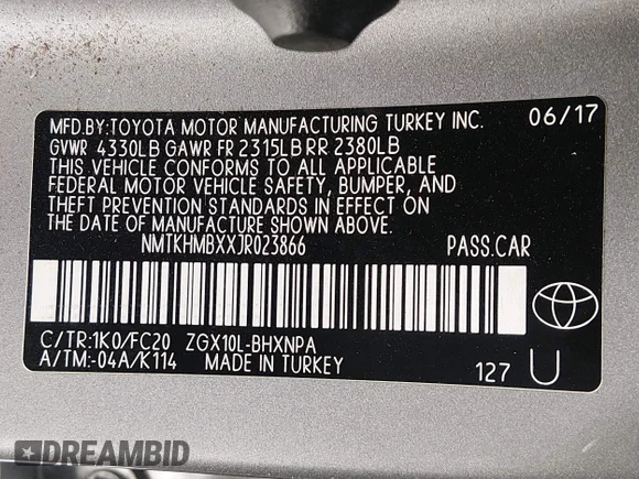 ✅ 2018 Toyota C-HR XLE • VIN: NMTKHMBXXJR023866 • Lot: 45309576. Wystawiony na IAAI z przebiegiem 60 526 mil. Bezpłatny archiwum sprzedaży aukcyjnych z USA i szczegółowy raport historii pojazdu na DreamBid. Zdjęcie 9.