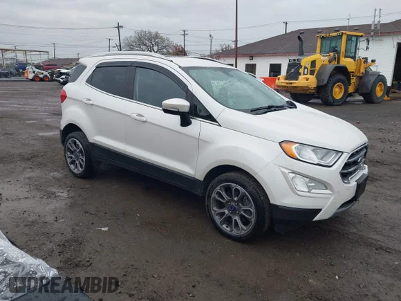 ✅ 2022 Ford EcoSport Titanium • VIN: MAJ6S3KL6NC475743 • Lot: 43653298. Wystawiony na IAAI z przebiegiem 62 959 mil. Bezpłatny archiwum sprzedaży aukcyjnych z USA i szczegółowy raport historii pojazdu na DreamBid. Zdjęcie 1.