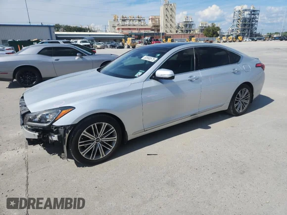 ✅ 2018 Genesis G80 3.8L • VIN: KMHGN4JE5JU255654 • Lot: 83998575. Listed on Copart with 178,772 mi. Free auction sales archive from the USA and detailed vehicle history report at DreamBid. Image 1.