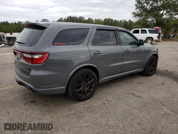 ✅ 2021 Dodge Durango SRT Hellcat • VIN: 1C4SDJH92MC798950 • Lot: 44992963. Listed on Copart with 7,976 mi. Free auction sales archive from the USA and detailed vehicle history report at DreamBid. Image 3.