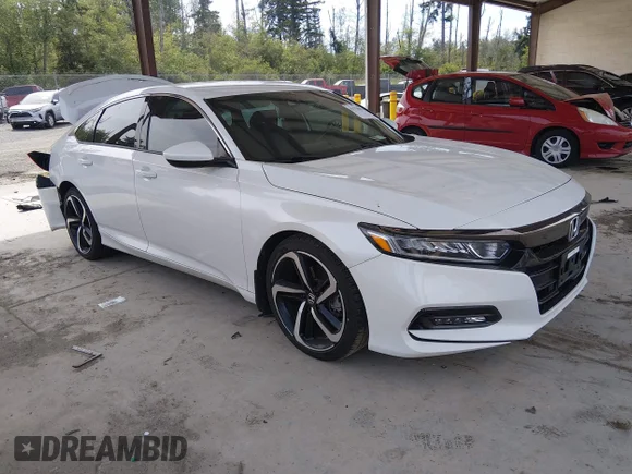 ✅ 2018 Honda Accord Sport • VIN: 1HGCV1F31JA160357 • Лот: 45378574. Опубликован ранее на IAAI с пробегом 104 686 миль. Бесплатный доступ к архиву аукционных продаж из США и подробный отчёт об истории автомобиля на DreamBid. Изображение 1.