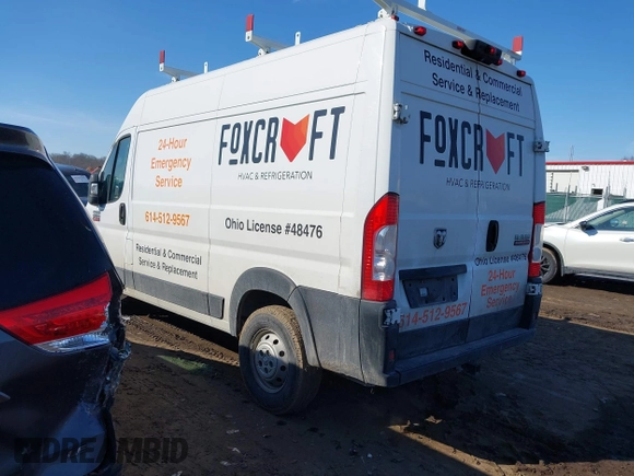 ✅ 2020 Ram ProMaster Cargo • VIN: 3C6TRVBG5LE123662 • Lot: 44363655. Wystawiony na IAAI z przebiegiem 187 084 mil. Bezpłatny archiwum sprzedaży aukcyjnych z USA i szczegółowy raport historii pojazdu na DreamBid. Zdjęcie 3.