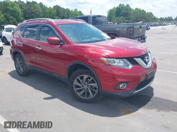 ✅ 2016 Nissan Rogue SL • VIN: 5N1AT2MV6GC834968 • Lot: 45192617. Listed on IAAI with 70,160 mi. Free auction sales archive from the USA and detailed vehicle history report at DreamBid. Image 1.