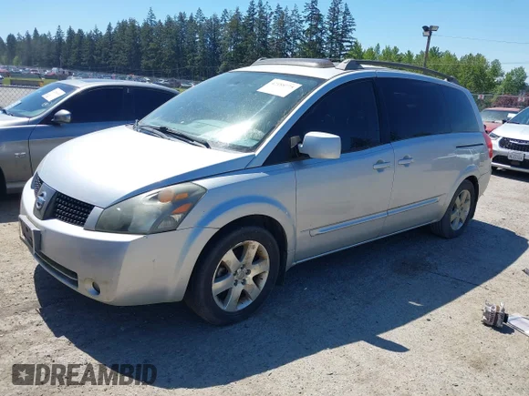 ✅ 2006 Nissan Quest S Special Edition • VIN: 5N1BV28U06N107859 • Lot: 42188775. Wystawiony na IAAI z przebiegiem 180 878 mil. Bezpłatny archiwum sprzedaży aukcyjnych z USA i szczegółowy raport historii pojazdu na DreamBid. Zdjęcie 2.