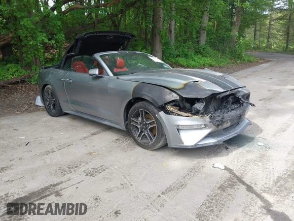 ✅ 2020 Ford Mustang EcoBoost Premium • VIN: 1FATP8UH4L5109470 • Lot: 45049493. Listed on IAAI with 58,089 mi. Free auction sales archive from the USA and detailed vehicle history report at DreamBid. Image 1.