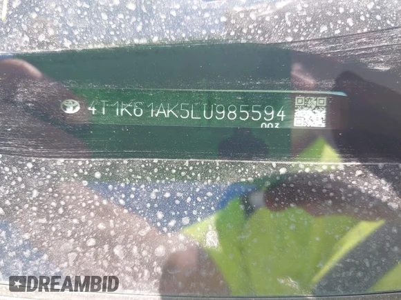✅ 2020 Toyota Camry XSE • VIN: 4T1K61AK5LU985594 • Lot: 45225702. Wystawiony na IAAI z przebiegiem 108 786 mil. Bezpłatny archiwum sprzedaży aukcyjnych z USA i szczegółowy raport historii pojazdu na DreamBid. Zdjęcie 9.
