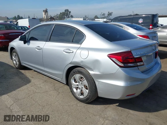 ✅ 2015 Honda Civic LX • VIN: 2HGFB2F55FH516668 • Lot: 44726530. Listed on IAAI with 108,735 mi. Free auction sales archive from the USA and detailed vehicle history report at DreamBid. Image 3.