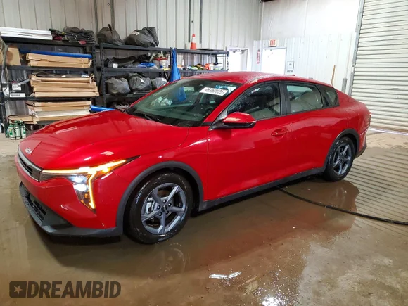 ✅ 2025 Kia K4 LXS • VIN: 3KPFT4DE4SE107657 • Lot: 46350026. Listed on Copart with 16,175 mi. Free auction sales archive from the USA and detailed vehicle history report at DreamBid. Image 1.