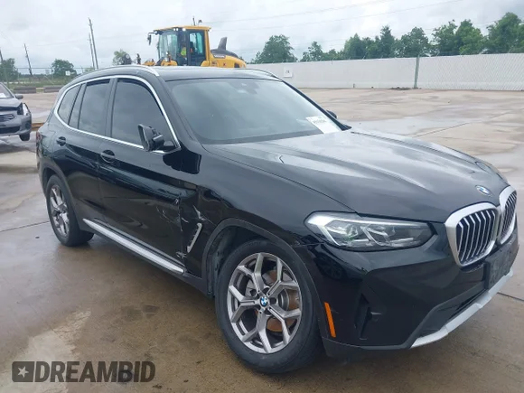 ✅ 2022 BMW X3 xDrive30i • VIN: 5UX53DP01N9J96753 • Lot: 45150201. Wystawiony na IAAI z przebiegiem 58 938 mil. Bezpłatny archiwum sprzedaży aukcyjnych z USA i szczegółowy raport historii pojazdu na DreamBid. Zdjęcie 1.