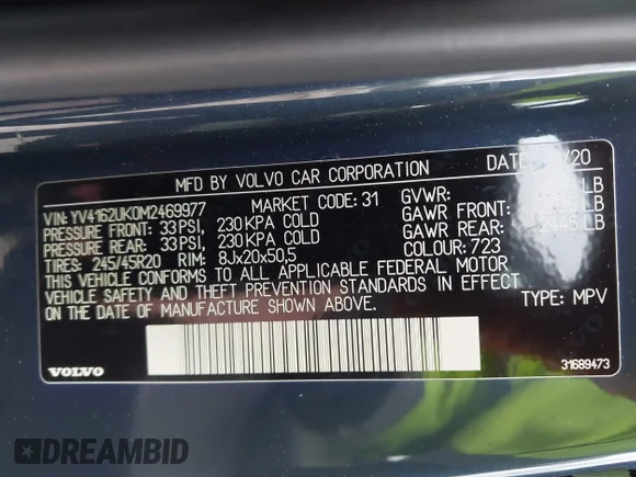 ✅ 2021 Volvo XC40 Momentum • VIN: YV4162UK0M2469977 • Lot: 41956088. Wystawiony na IAAI z przebiegiem 51 567 mil. Bezpłatny archiwum sprzedaży aukcyjnych z USA i szczegółowy raport historii pojazdu na DreamBid. Zdjęcie 9.