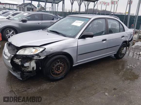 ✅ 2005 Honda Civic VP • VIN: 1HGES16325L025559 • Lot: 44319296. Wystawiony na IAAI z przebiegiem 258 670 mil. Bezpłatny archiwum sprzedaży aukcyjnych z USA i szczegółowy raport historii pojazdu na DreamBid. Zdjęcie 2.