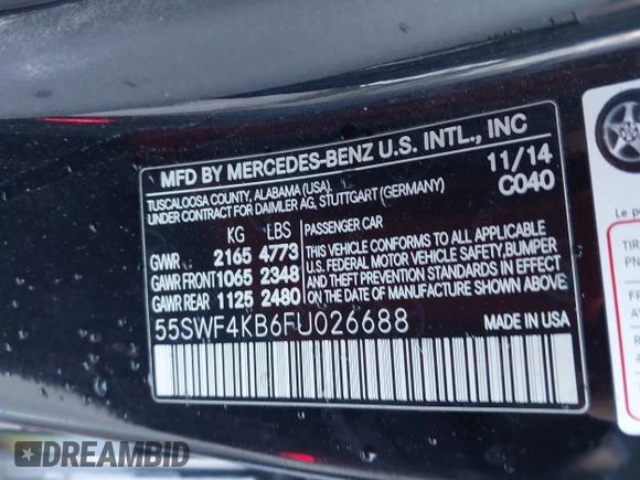 ✅ 2015 Mercedes-Benz C 300 • VIN: 55SWF4KB6FU026688 • Lot: 44347272. Wystawiony na IAAI z przebiegiem 183 487 mil. Bezpłatny archiwum sprzedaży aukcyjnych z USA i szczegółowy raport historii pojazdu na DreamBid. Zdjęcie 9.