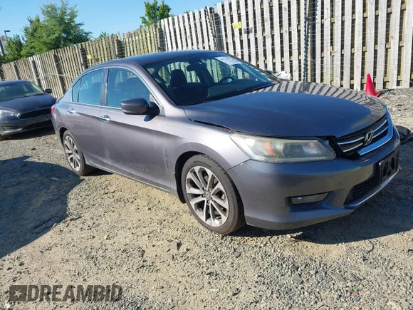 ✅ 2014 Honda Accord Sport • VIN: 1HGCR2F58EA277578 • Lot: 45324917. Listed on IAAI with 156,080 mi. Free auction sales archive from the USA and detailed vehicle history report at DreamBid. Image 1.