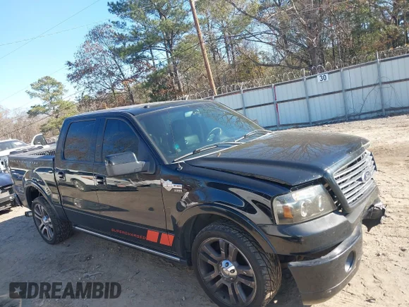 ✅ 2007 Ford F-150 Harley-Davidson • VIN: 1FTRW12537FB38191 • Lot: 43924186. Listed on IAAI with 168,850 mi. Free auction sales archive from the USA and detailed vehicle history report at DreamBid. Image 1.