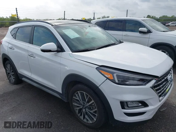 ✅ 2021 Hyundai Tucson Ultimate • VIN: KM8J33ALXMU403418 • Lot: 44736038. Listed on IAAI with 50,423 mi. Free auction sales archive from the USA and detailed vehicle history report at DreamBid. Image 1.