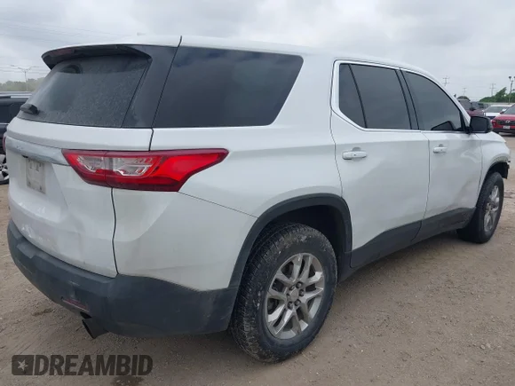 ✅ 2020 Chevrolet Traverse LS • VIN: 1GNERFKW0LJ257861 • Lot: 44884598. Listed on IAAI with 183,395 mi. Free auction sales archive from the USA and detailed vehicle history report at DreamBid. Image 4.
