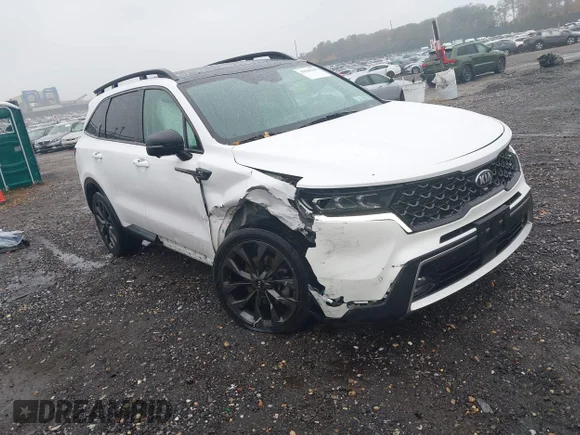 ✅ 2021 Kia Sorento SX • VIN: 5XYRKDLF0MG018183 • Lot: 43589343. Listed on IAAI with 45,933 mi. Free auction sales archive from the USA and detailed vehicle history report at DreamBid. Image 1.