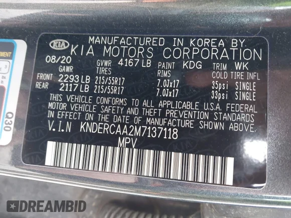 ✅ 2021 Kia Seltos EX • VIN: KNDERCAA2M7137118 • Lot: 42023285. Wystawiony na IAAI z przebiegiem 77 592 mil. Bezpłatny archiwum sprzedaży aukcyjnych z USA i szczegółowy raport historii pojazdu na DreamBid. Zdjęcie 9.