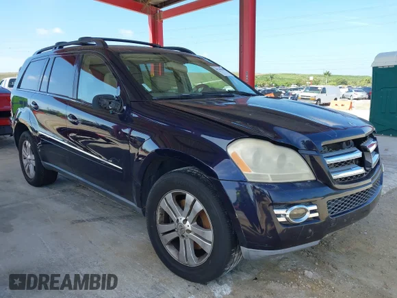 ✅ 2007 Mercedes-Benz GL 450 • VIN: 4JGBF71E87A284438 • Lot: 44748468. Listed on IAAI with 177,920 mi. Free auction sales archive from the USA and detailed vehicle history report at DreamBid. Image 1.