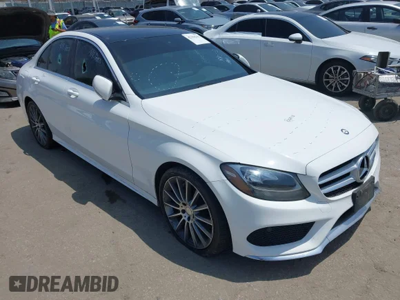 ✅ 2015 Mercedes-Benz C 300 Luxury • VIN: 55SWF4KB1FU034942 • Lot: 42384243. Listed on IAAI with 134,747 mi. Free auction sales archive from the USA and detailed vehicle history report at DreamBid. Image 1.