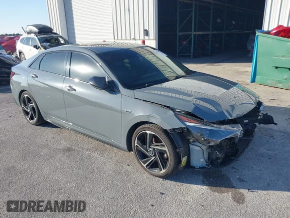 ✅ 2022 Hyundai Elantra N Line • VIN: KMHLR4AF0NU327670 • Лот: 42976509. Опубликован ранее на IAAI с пробегом 100 112 миль. Бесплатный доступ к архиву аукционных продаж из США и подробный отчёт об истории автомобиля на DreamBid. Изображение 1.