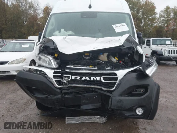 ✅ 2024 Ram ProMaster Cargo Tradesman • VIN: 3C6LRVDG3RE128039 • Lot: 43515990. Listed on IAAI with 14,591 mi. Free auction sales archive from the USA and detailed vehicle history report at DreamBid. Image 6.