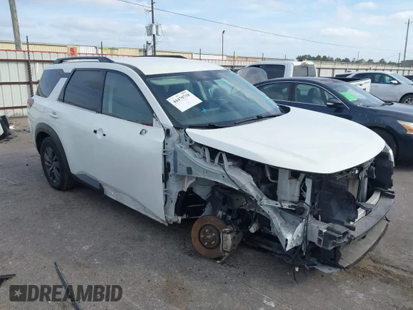 ✅ 2023 Nissan Pathfinder SV • VIN: 5N1DR3BC6PC243994 • Lot: 44470718. Listed on IAAI with 74,070 mi. Free auction sales archive from the USA and detailed vehicle history report at DreamBid. Image 1.