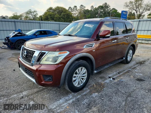 ✅ 2017 Nissan Armada Platinum • VIN: JN8AY2ND1H9000668 • Лот: 47161296. Опубликован ранее на Copart с пробегом 140 426 миль. Бесплатный доступ к архиву аукционных продаж из США и подробный отчёт об истории автомобиля на DreamBid. Изображение 1.