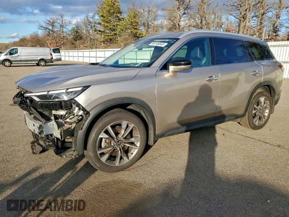 ✅ 2023 Infiniti QX60 Luxe • VIN: 5N1DL1FS5PC366743 • Лот: 96146645. Опубликован ранее на Copart с пробегом 27 088 миль. Бесплатный доступ к архиву аукционных продаж из США и подробный отчёт об истории автомобиля на DreamBid. Изображение 1.