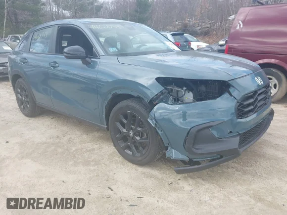 ✅ 2024 Honda HR-V Sport • VIN: 3CZRZ2H55RM720570 • Lot: 44720088. Listed on IAAI with 13,128 mi. Free auction sales archive from the USA and detailed vehicle history report at DreamBid. Image 1.